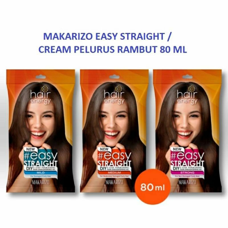 Jual MAKARIZO HAIR ENERGY Easy Straight DIY 2Step Permanent Hair Straightening Kit (80ml