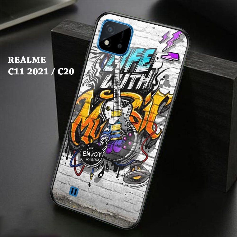 Case REALME C11 2021/C20 Casing REALME C11 2021/C20 STKR Case Hp  Casing Hp Softcase Hp Softcase Glass Kaca Silikon Hp Kesing Hp 