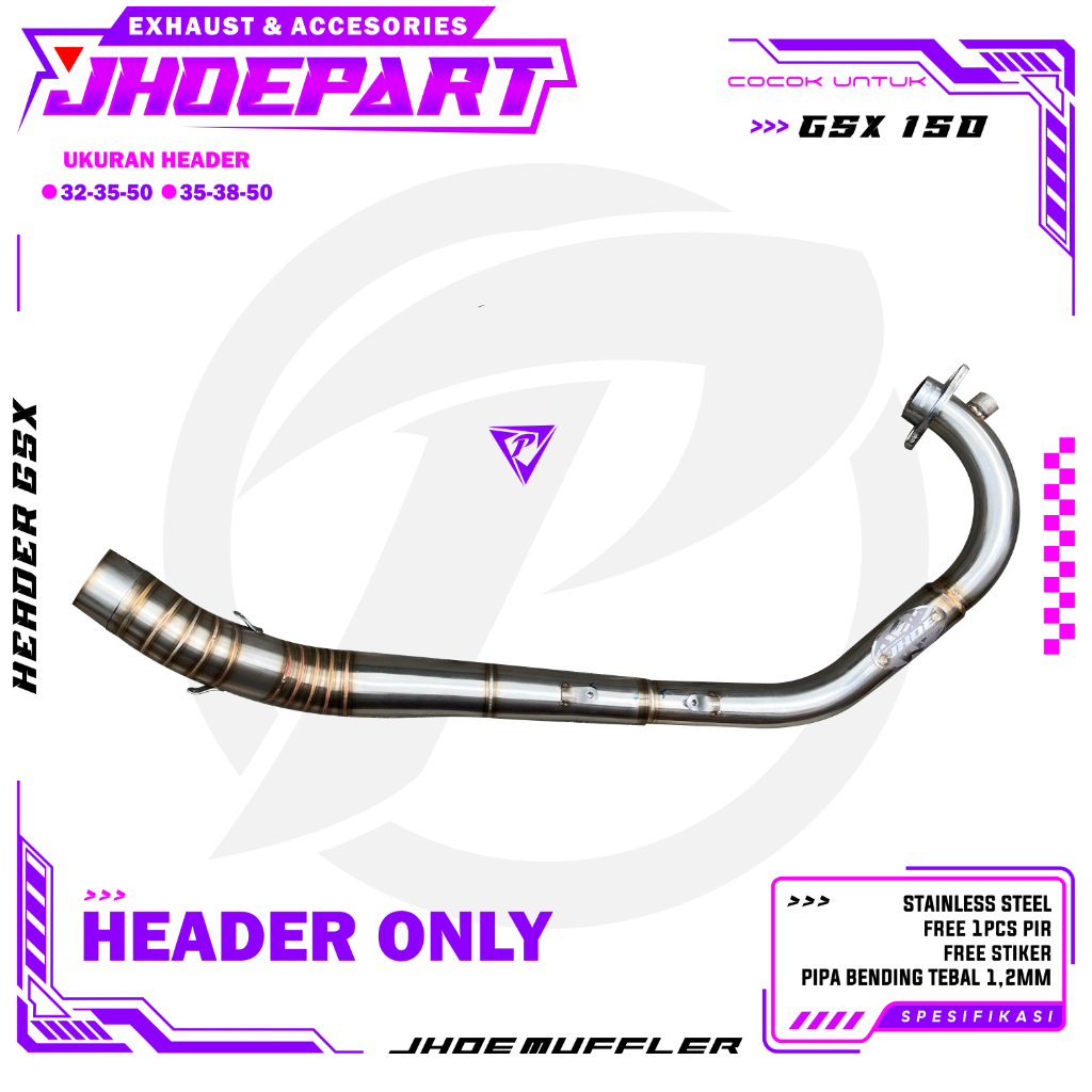 Jual HEADER LEHER ONLY GSX CBR R15 V1 V2 V3 VIXION ORIGINAL JHOEMUFFLER ...