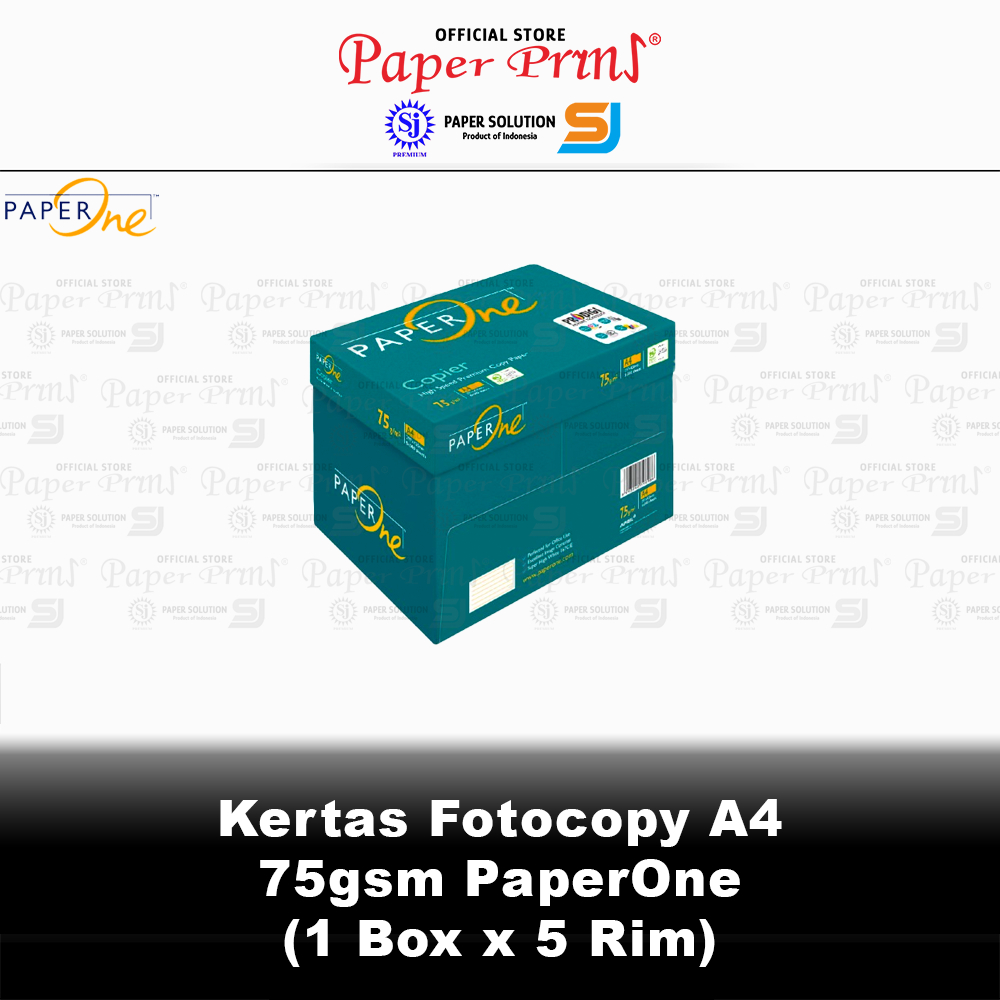 Jual Kertas Fotocopy Hvs A4 75gr Paperone 1 Box Isi 5 Rim Shopee