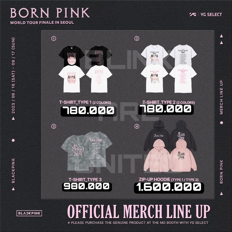 Jual BLACKPINK WORLD TOUR - BORN PINK FINALE IN SEOUL OFFICIAL MERCH ...