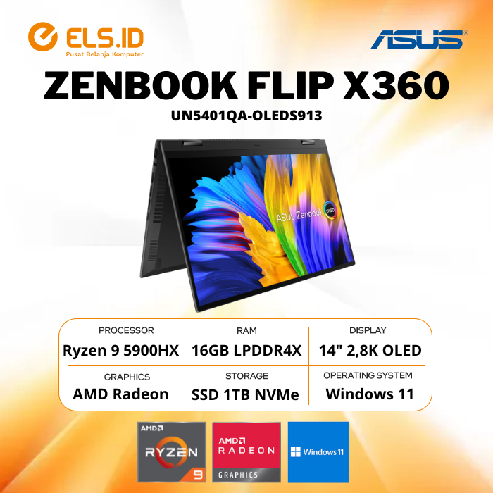 Jual Asus Zenbook Flip Un Qa Touch In Ryzen Hx Gb Ssd Tb K Oled W Ohs