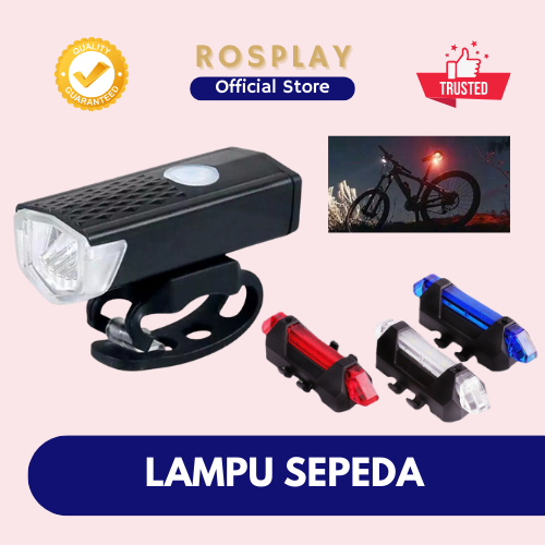 Jual Lampu Sepeda LED Light Depan Dan Belakang Rechargeable | Shopee ...