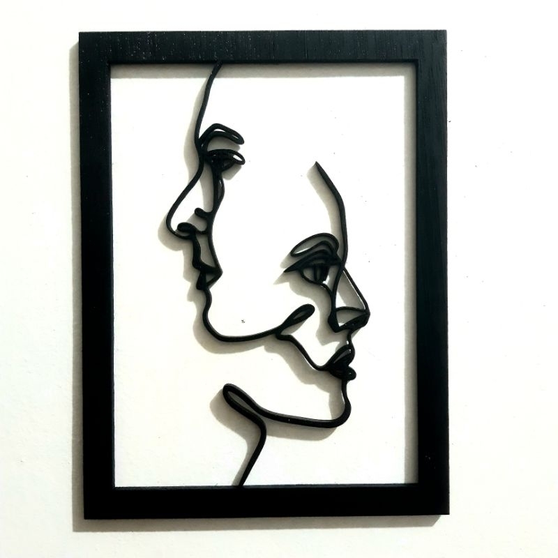 Jual Hiasan Dinding Kayu Wall Decor Face Siluet Shopee Indonesia