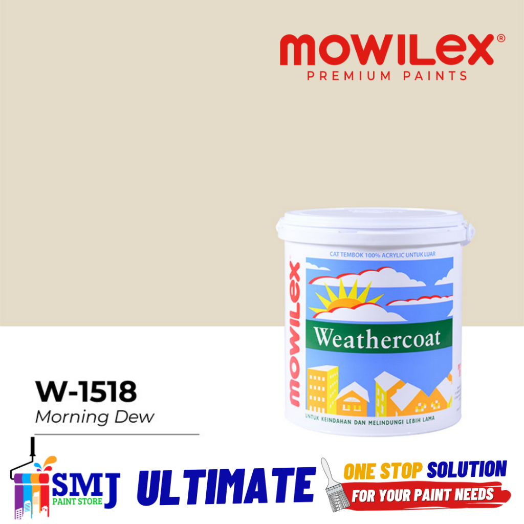 Jual Cat Tembok Eksterior MOWILEX WEATHERCOAT W 1518 Morning Dew 20L ...