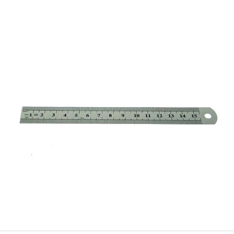 Jual Penggaris Stainless Steel Besi Kecil Garisan Pengaris 15cm Ruler