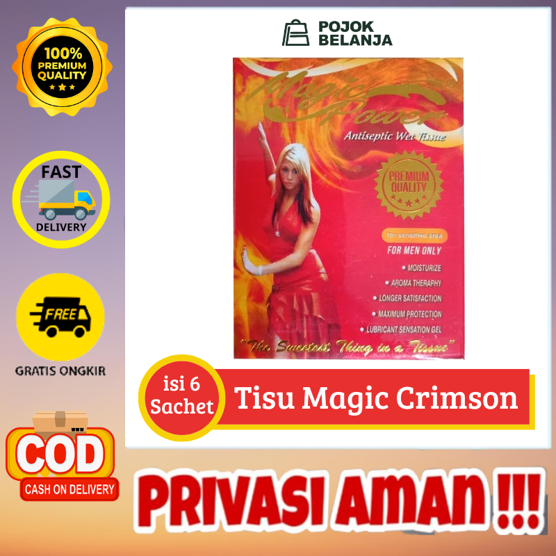 Jual Tisu Magic Crimson Desire isi 6 Sachet Tisu Pria Tahan lama ...