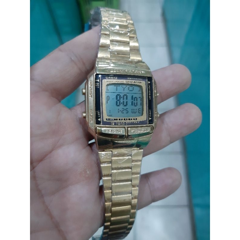 Jual jam tangan casio digital gold bodi jam klasik siap pakai kondisi