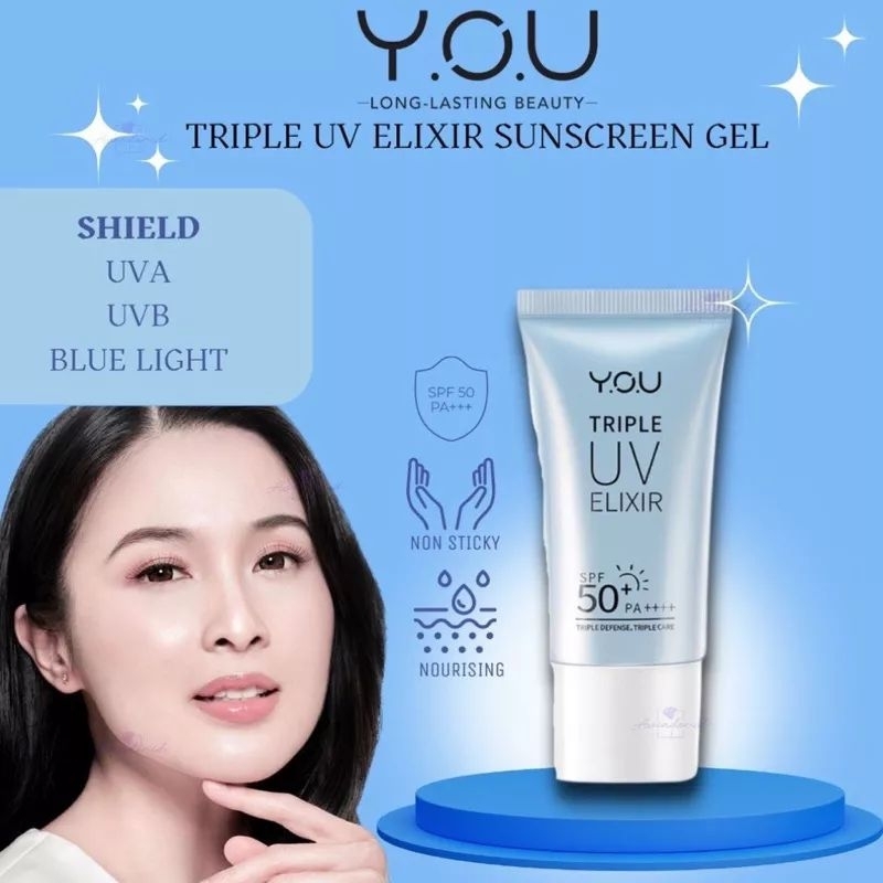 Jual YOU Triple UV Sunscreen Elixir SPF 50+ PA++++ ORIGINAL | Shopee ...