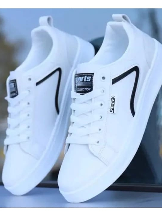 Jual sepatu snaekers pria model showgo warna hitam dan putih | Shopee ...