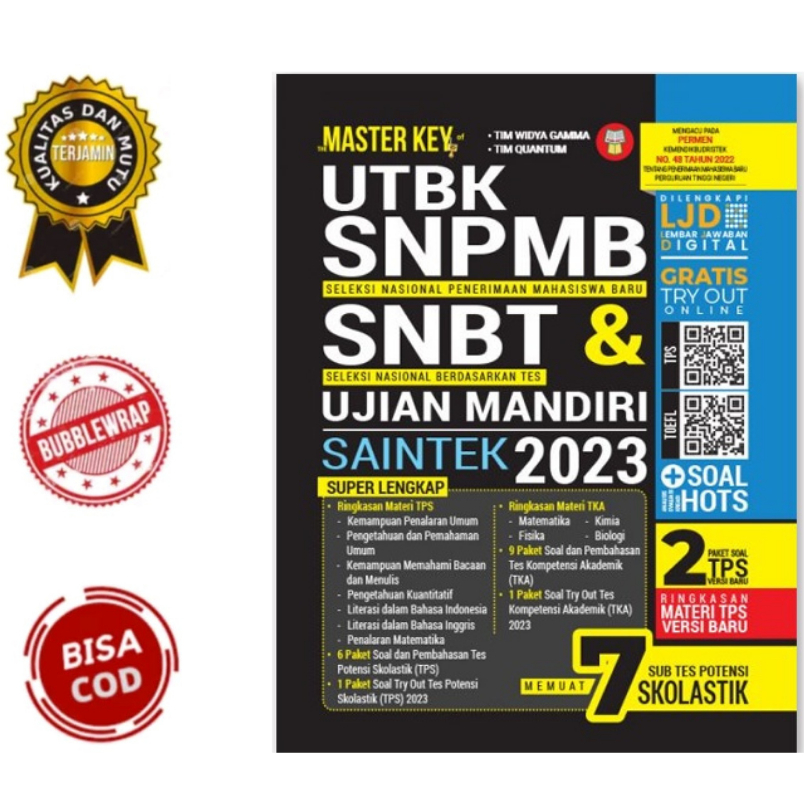 Jual Buku The Master Key Of UTBK-SNPMB SNBT & Mandiri Saintek 2023 ...