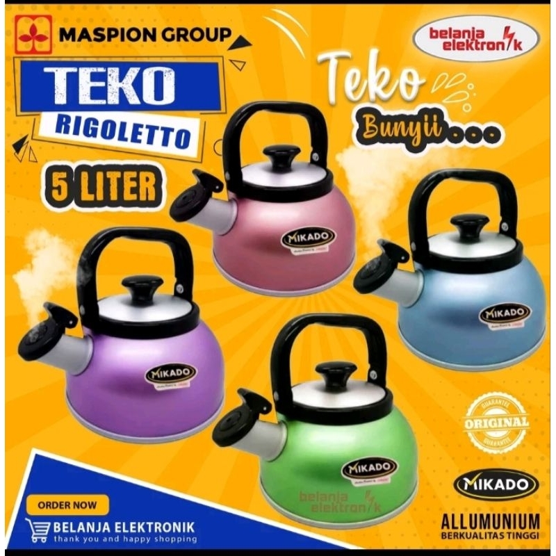Jual Maspion Teko Rigoletto 5 Liter Ceret Bunyi Siul Whistling Kettle Shopee Indonesia 5449