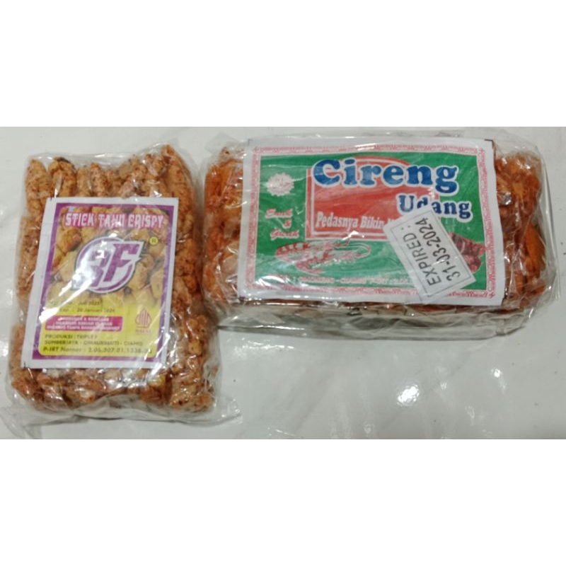 Jual Cireng Udang And Stik Tahu Crispy Pedas Gurih Isi 20pcs Shopee