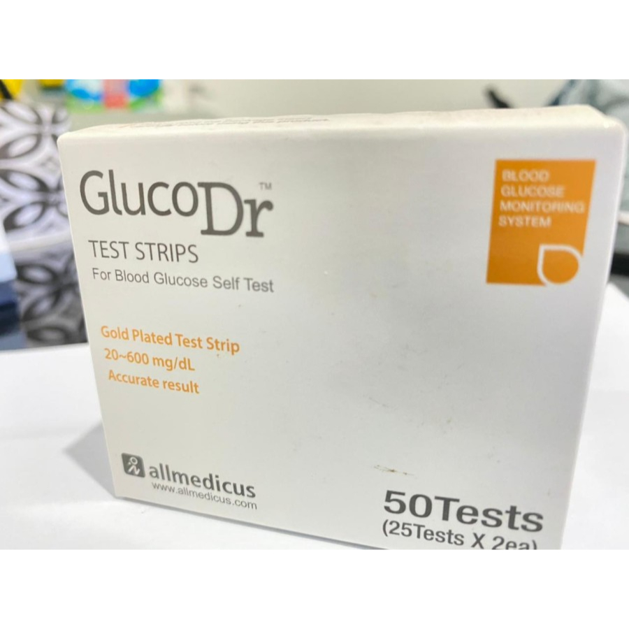 Jual GLUCO DR Test strip gula isi dalam 1 box 50 test (25 test X 2ea) Shopee Indonesia