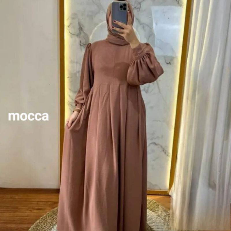 Jual Gamis Midi Dress Lebaran Terbaru Midi Dress Crincle Baju Midi