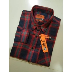 Kemeja Flanel Pria Lengan Panjang Kotak Premium