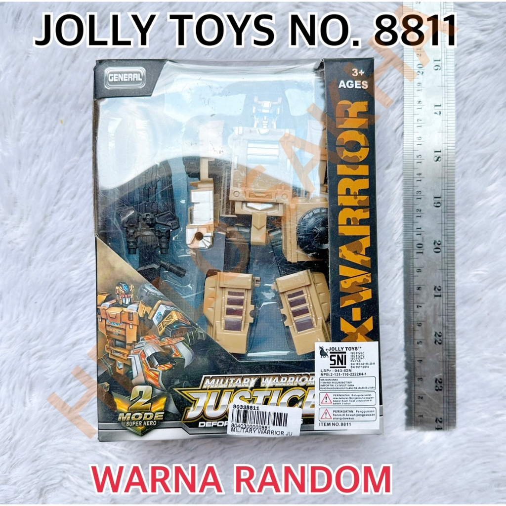 Jual MAINAN ROBOT MILITARY WARRIOR JUSTICE NO. 8811 JOLLY TOYS ROBOTAN