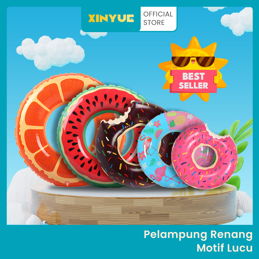 Jual Pelampung Ban Renang Anak , Remaja Dan Dewasa Tebal Berbagai Motif ...