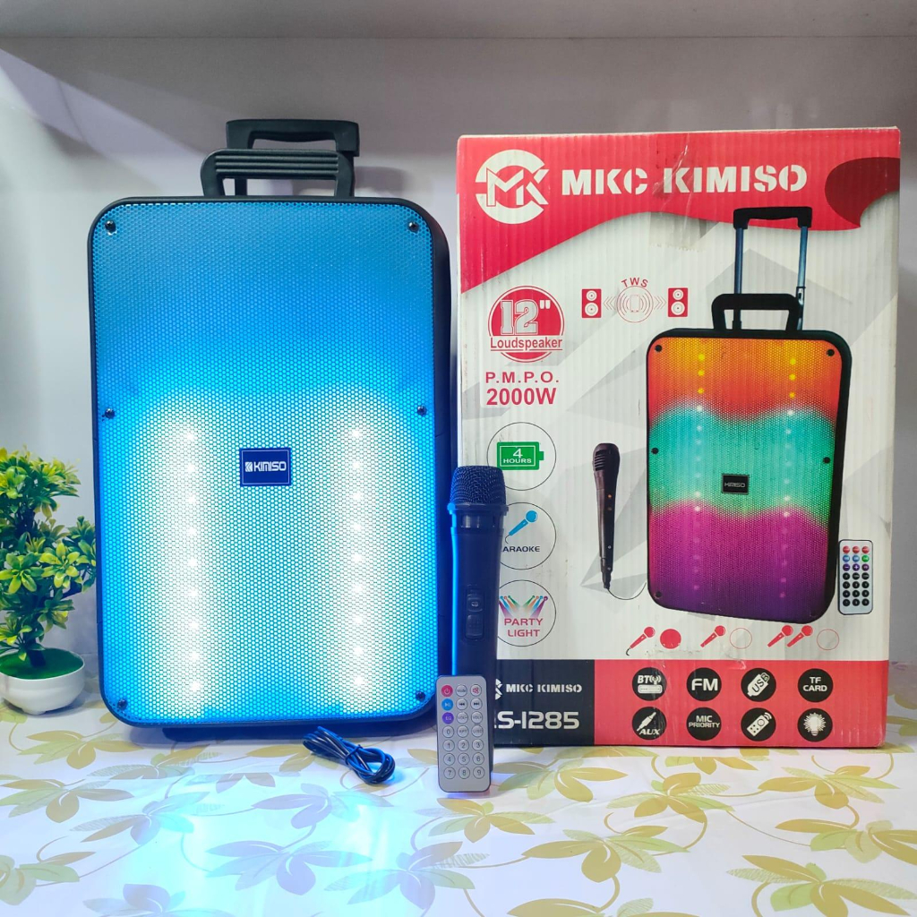 Jual QS 1285WS MKC Kimiso BIG Speaker Portable 12 Inch Full LED Model ...