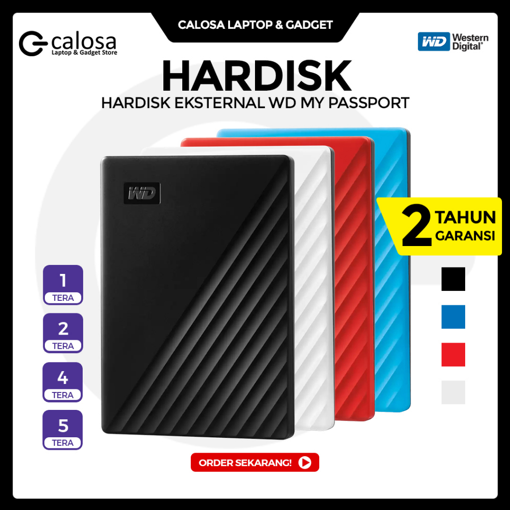 Jual Hardisk Eksternal Wd My Passport Hdd 1tb 2tb 4tb 5tb External Original Shopee Indonesia 1056