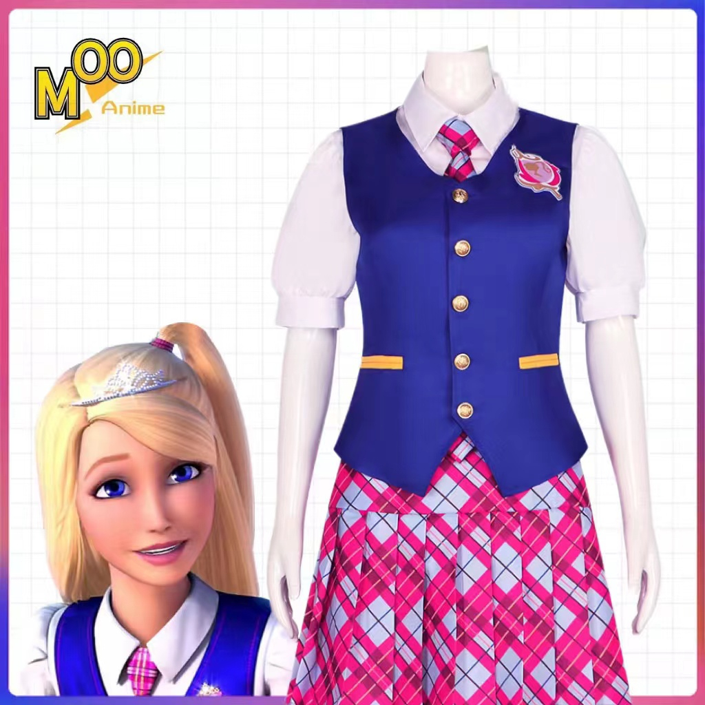 Jual Barbie Princess Charm cos School Campus uniform Cosplay costume