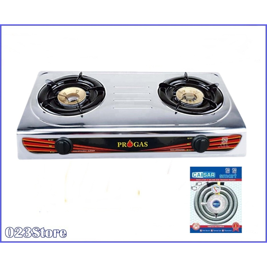 Jual KOMPOR GAS 2 TUNGKU STAINLESS / KOMPOR 2 TUNGKU PROGAS - SNI ...