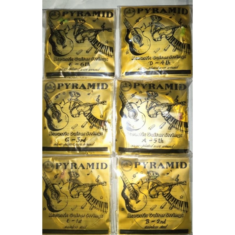 Jual SENAR GITAR STRINGS AKUSTIK PYRAMID GOLD | Shopee Indonesia