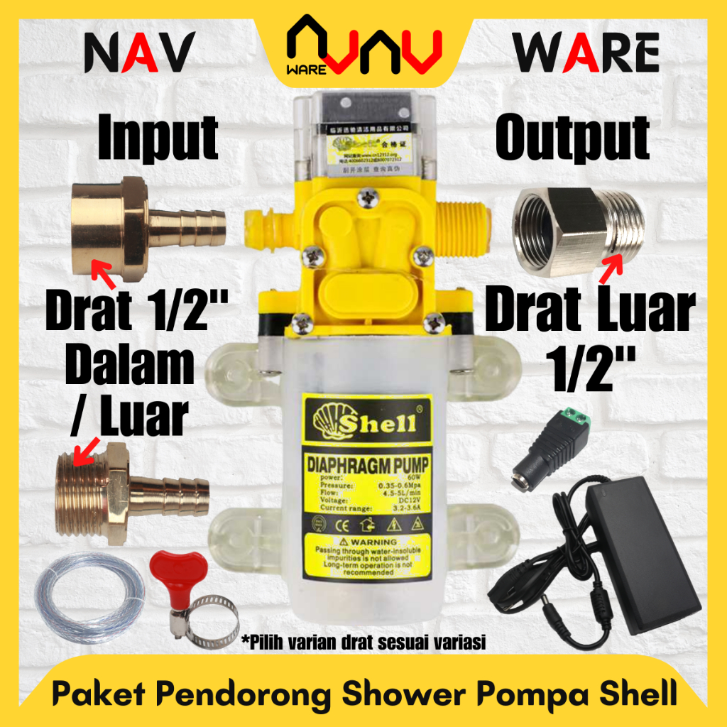 Jual Paket Booster Pendorong Shower Water Heater Pompa Shell Original ...