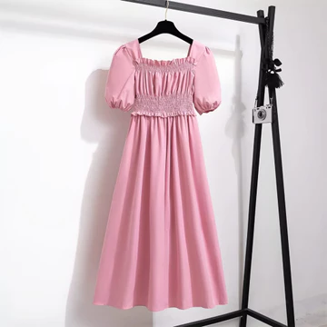 Dress Korea Hits Dress Retro Full Karet