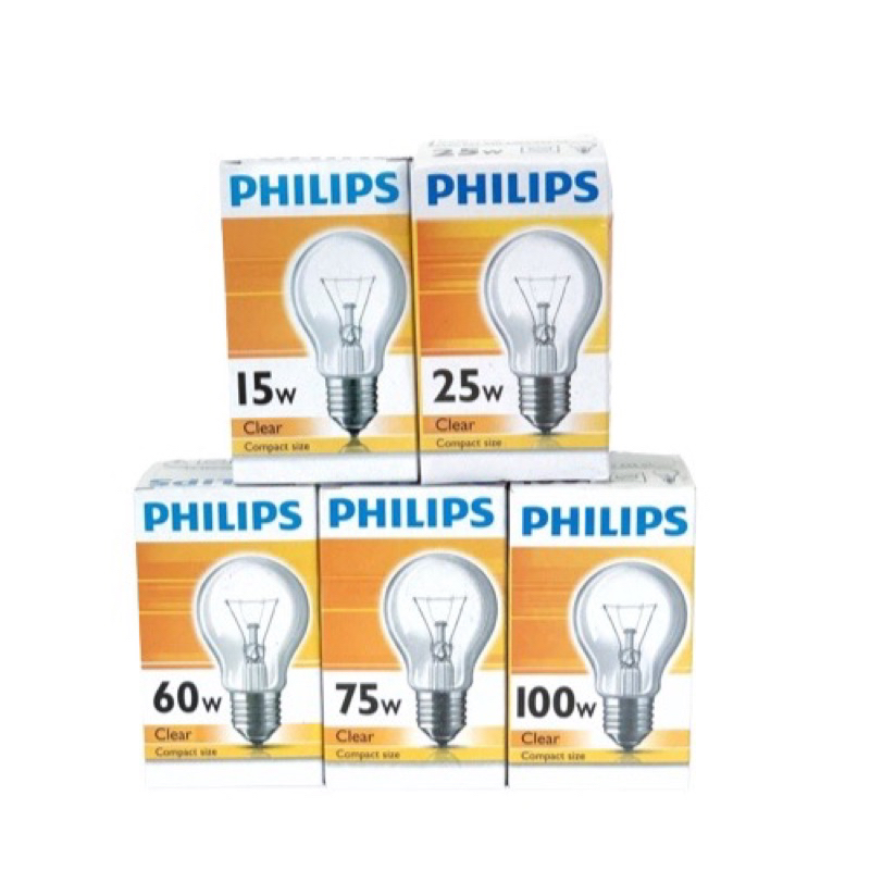 Jual PHILIPS Lampu Bohlam Pijar 15watt 25watt 60wattf 75watt 100Watt ...