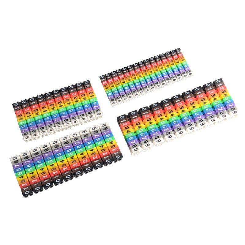 Jual 100pcs Cable Markers Colourful C-Type Marker Label Penanda Kabel ...
