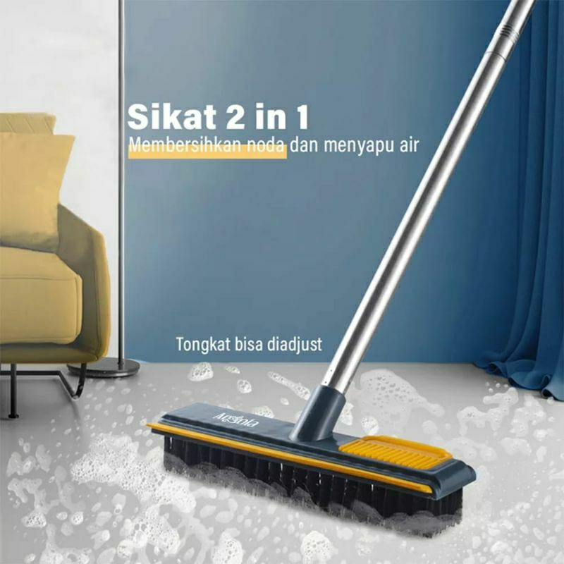 Jual Alat Sikat Dorong Lantai Wiper Pembersih Lantai Dinding Kamar Mandi Gagang Panjang