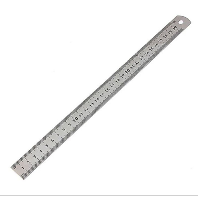 Jual PENGGARIS STAINLESS STEEL BESI PANJANG 30CM GARISAN PENGARIS RULER ...
