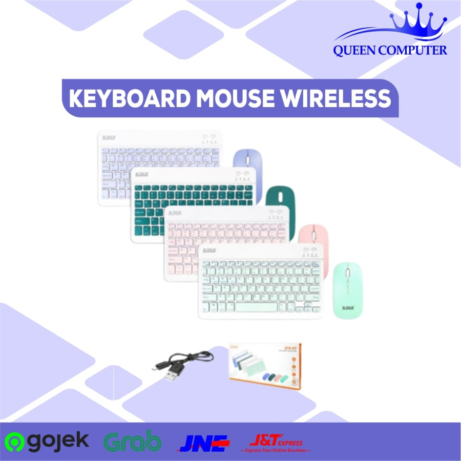 Jual m tech stk07 bluetooth combo keyboard mouse stk 07 wireless