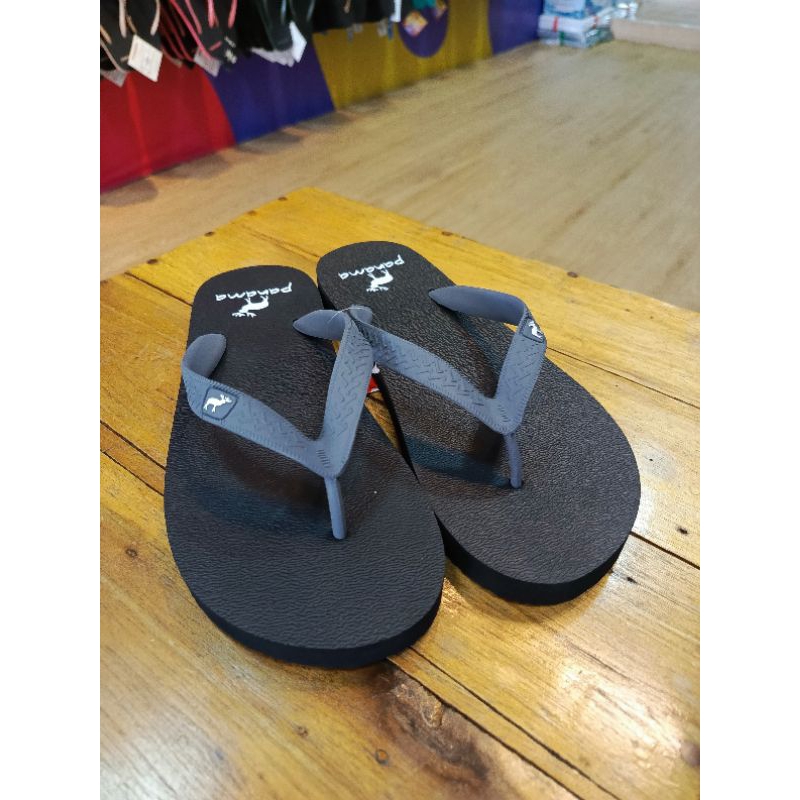 Jual Panama Basic Black Grey Sandal Jepit Cowok | Shopee Indonesia