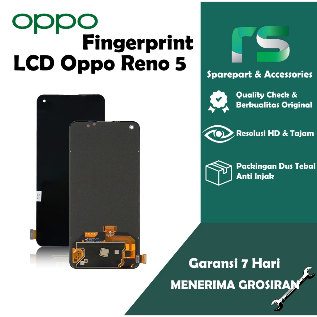 Jual LCD FINGERPRINT OPPO RENO 5 4G / RENO 6 4G ORIGINAL FULLSET