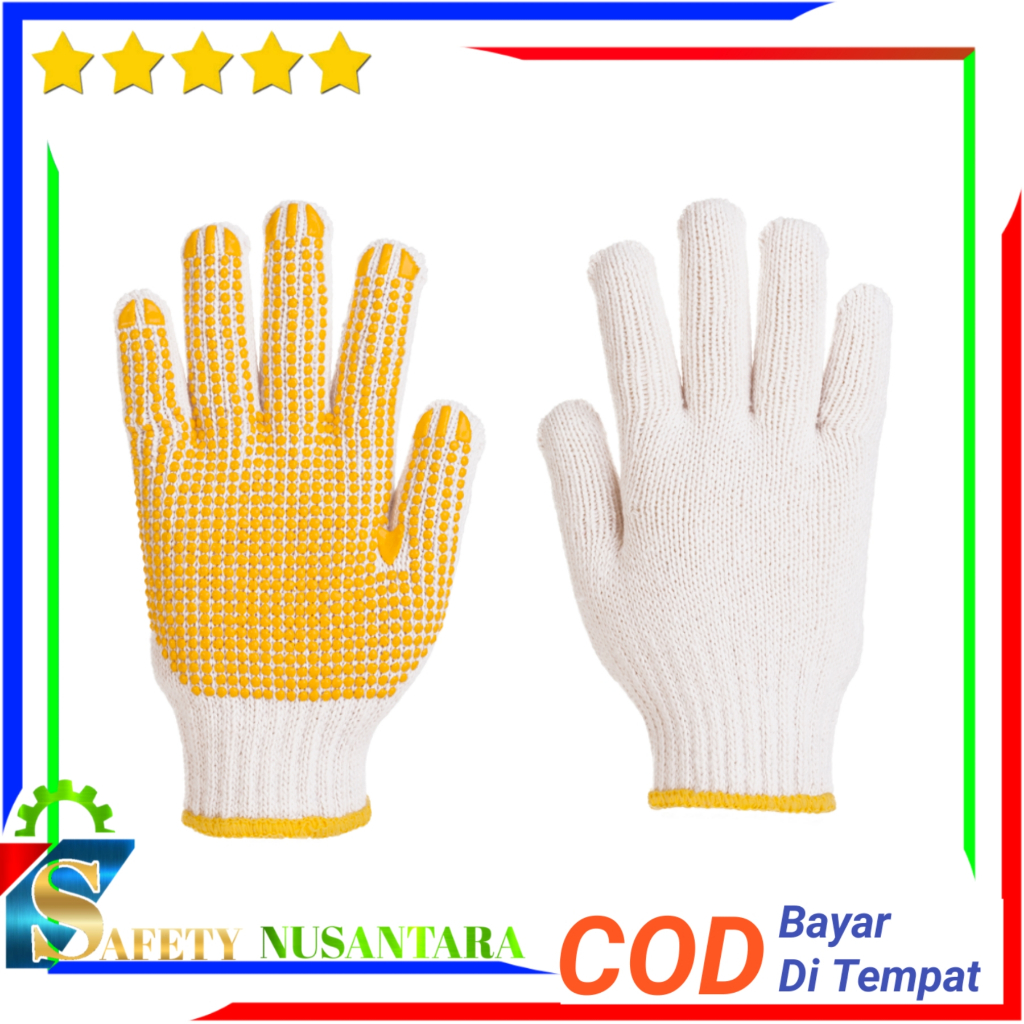 Jual Sarung Tangan Bintik Kuning Lusinan / Sarung Tangan Doting Glove ...