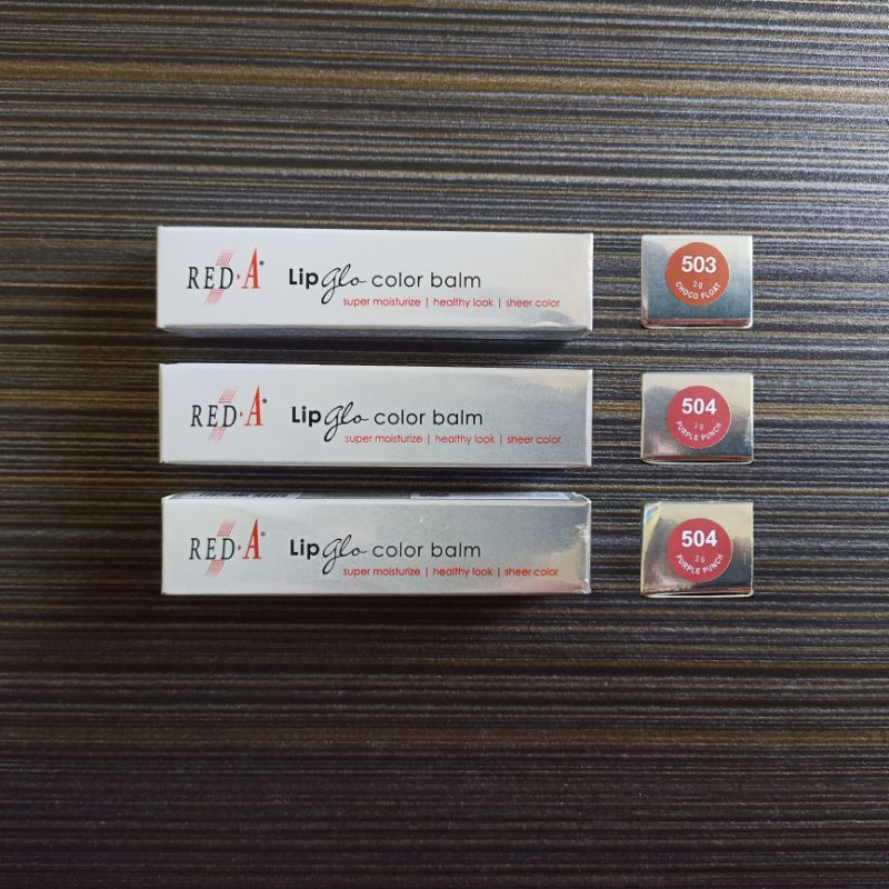 Jual RED A Lip Glo Color Balm Glow Tinted Lipbalm | Shopee Indonesia