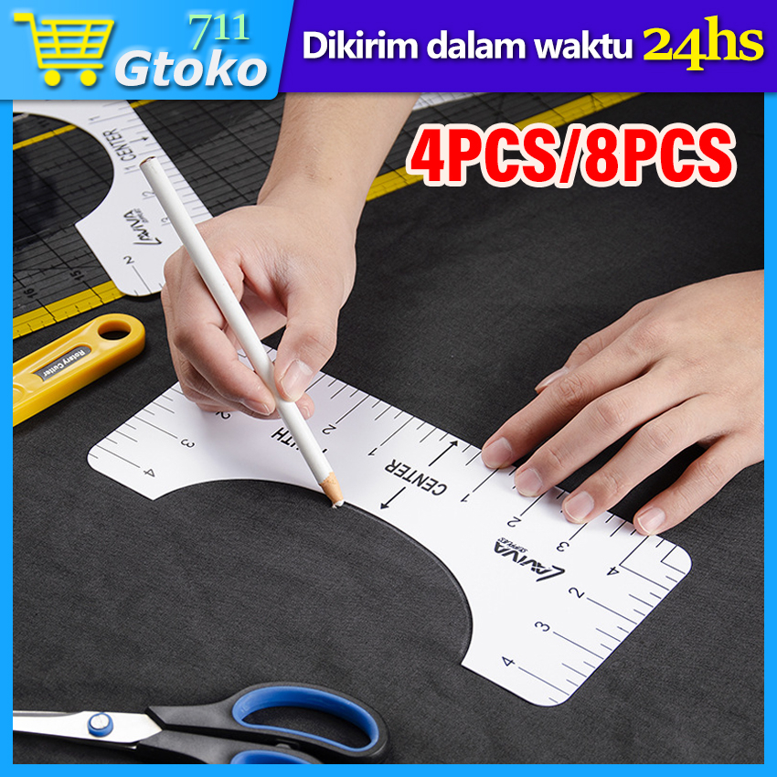 Jual Penggaris Pengukur Kaos Desain Sablon DTF T-Shirt Ruler V Neck ...
