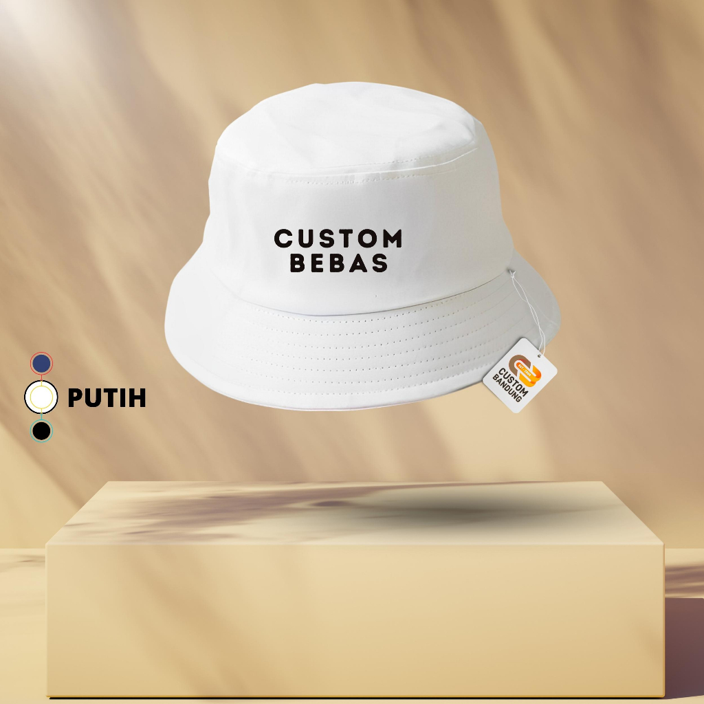 Jual Topi Bucket Bisa Custom Nama Sendiri Atau Bucket Hat Motif Topi ...