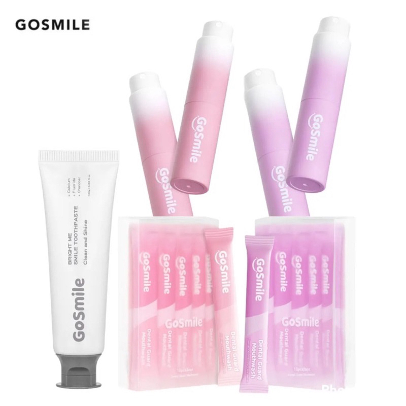 Jual GO SMILE CHARCOAL TOOTHPASTE MOUTHWASH & SPRAY | Shopee Indonesia