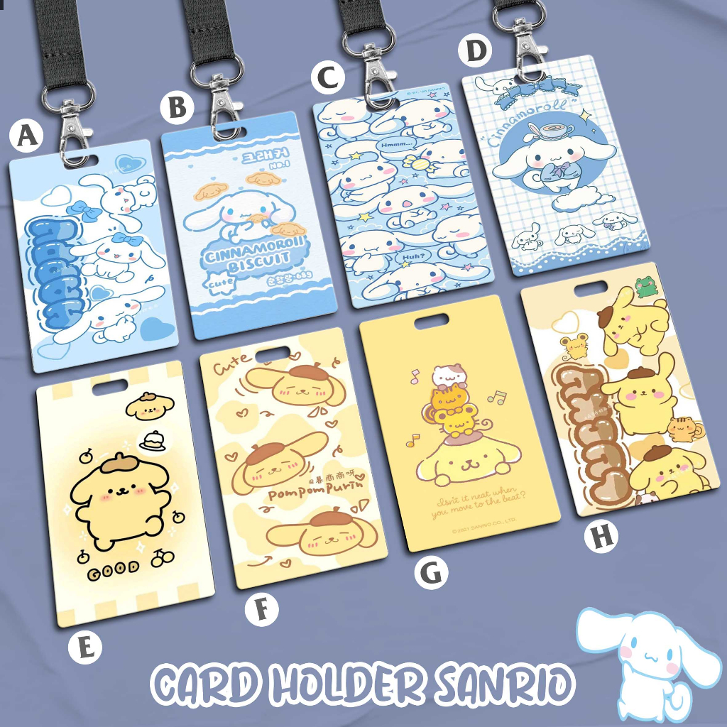 Jual LANYARD CARD HOLDER Name Tag Motif Sanrio Cinnamoroll Pompompurin ...