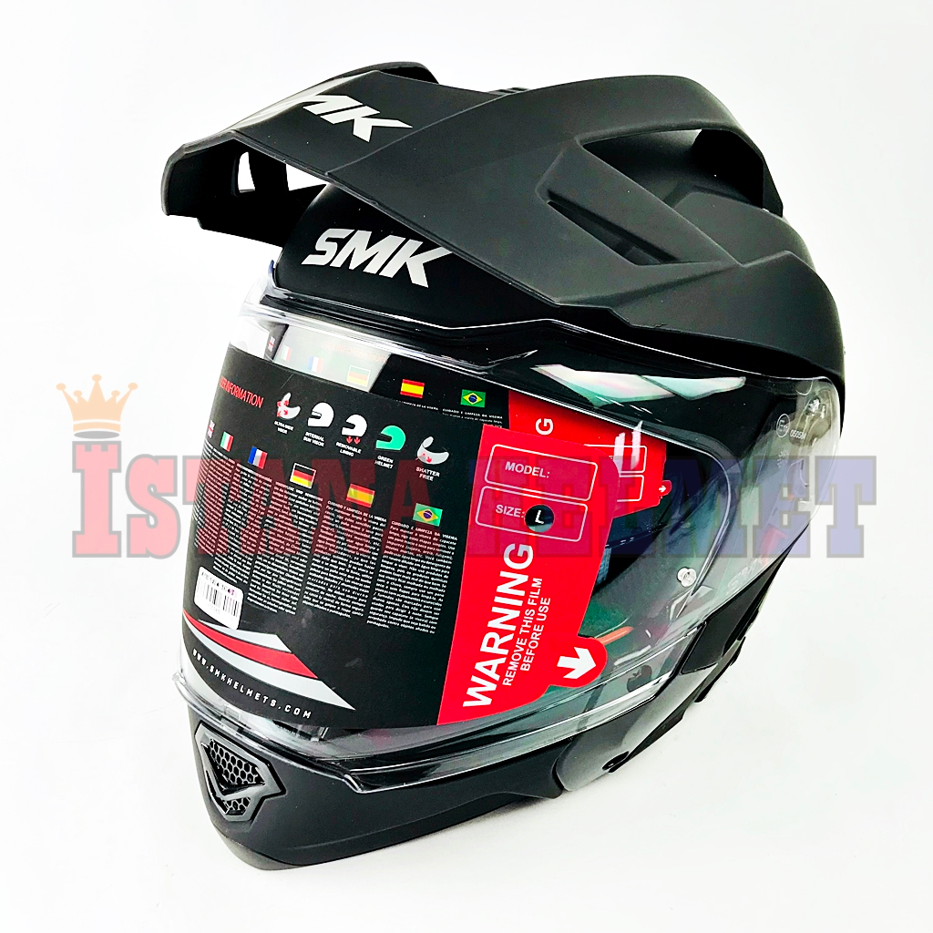 Jual HELM SMK HYBRID EVO MODULAR MATT BLACK MA 200 ORIGINAL Shopee