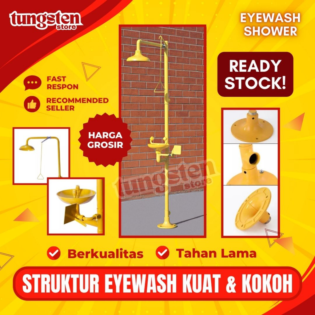 Jual Eyewash Shower Emergency, ABS Stainless Eyewash Station Emergency