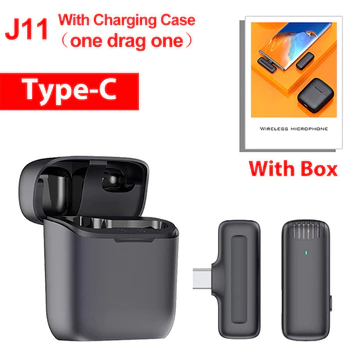 UPUPIN Microphone Nirkabel Lavalier Dual Wireless Microphone Bluetooth Portable 2 Mic Clip On