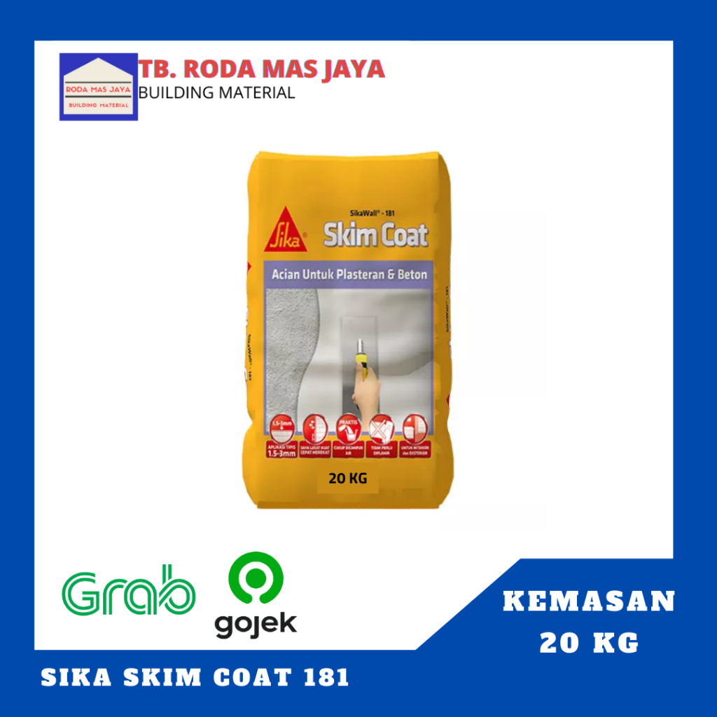 Jual Sika Wall / 181 Skim Coat / Sika Plasteran 20kg | Shopee Indonesia