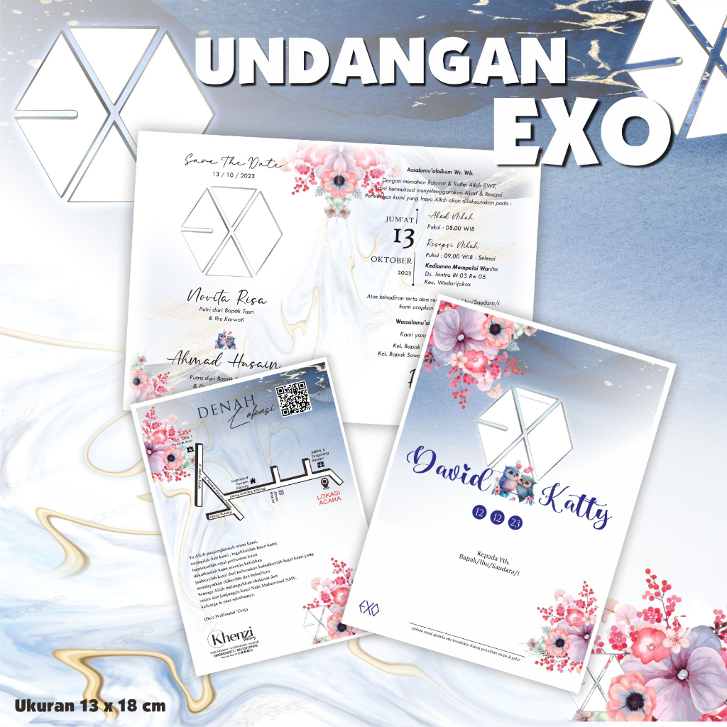 Jual undangan tema EXO | undangan K-pop | undangan murah | Shopee Indonesia