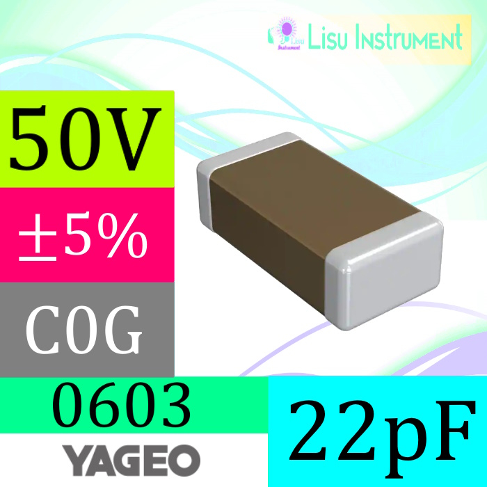 Jual 22pF ±10% 50V NP0 0603 1608(mm) SMD Multilayer Ceramic Capacitor ...
