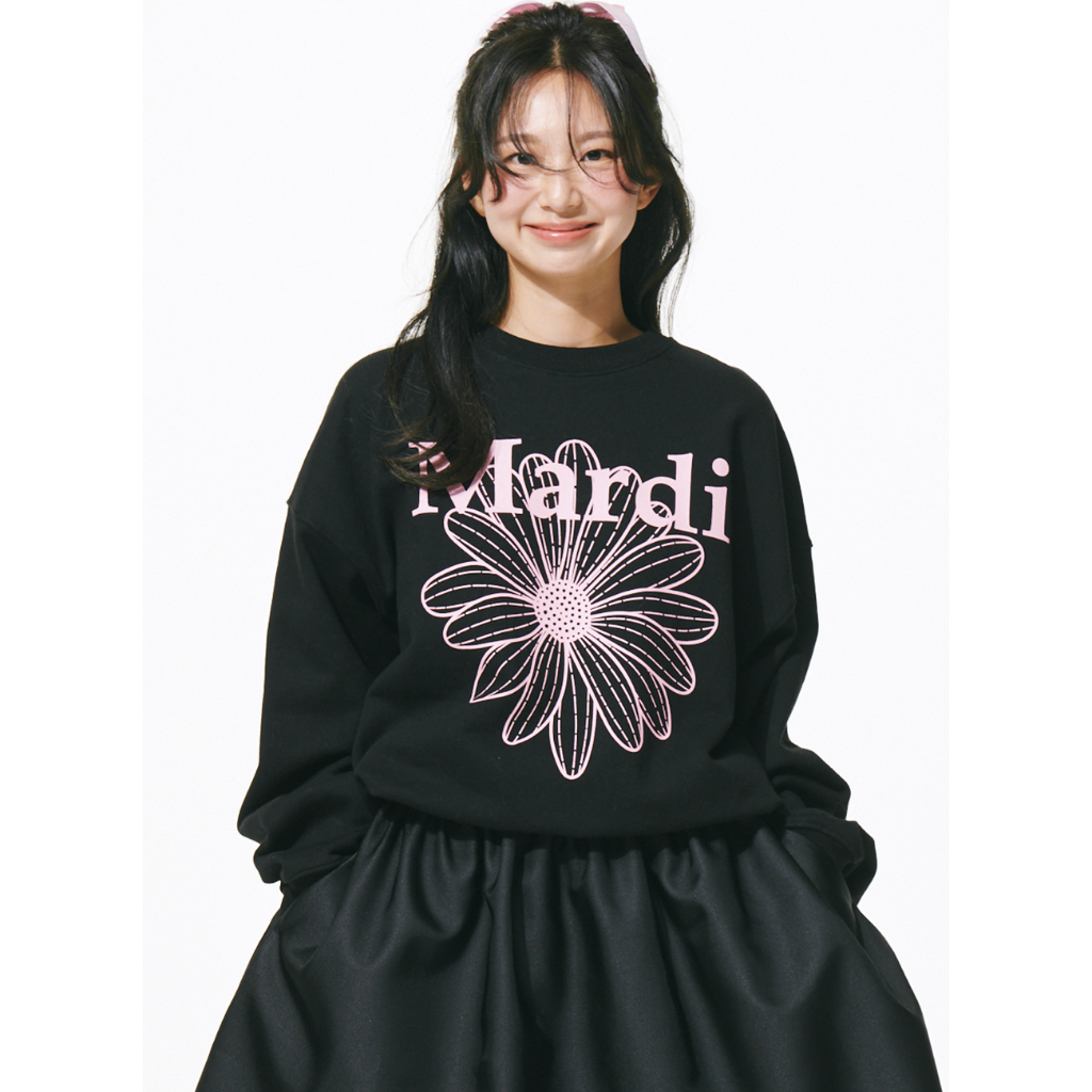 MARDI SWEATSHIRT FLOWERMARDI_BROWN PALEPINK main image 1