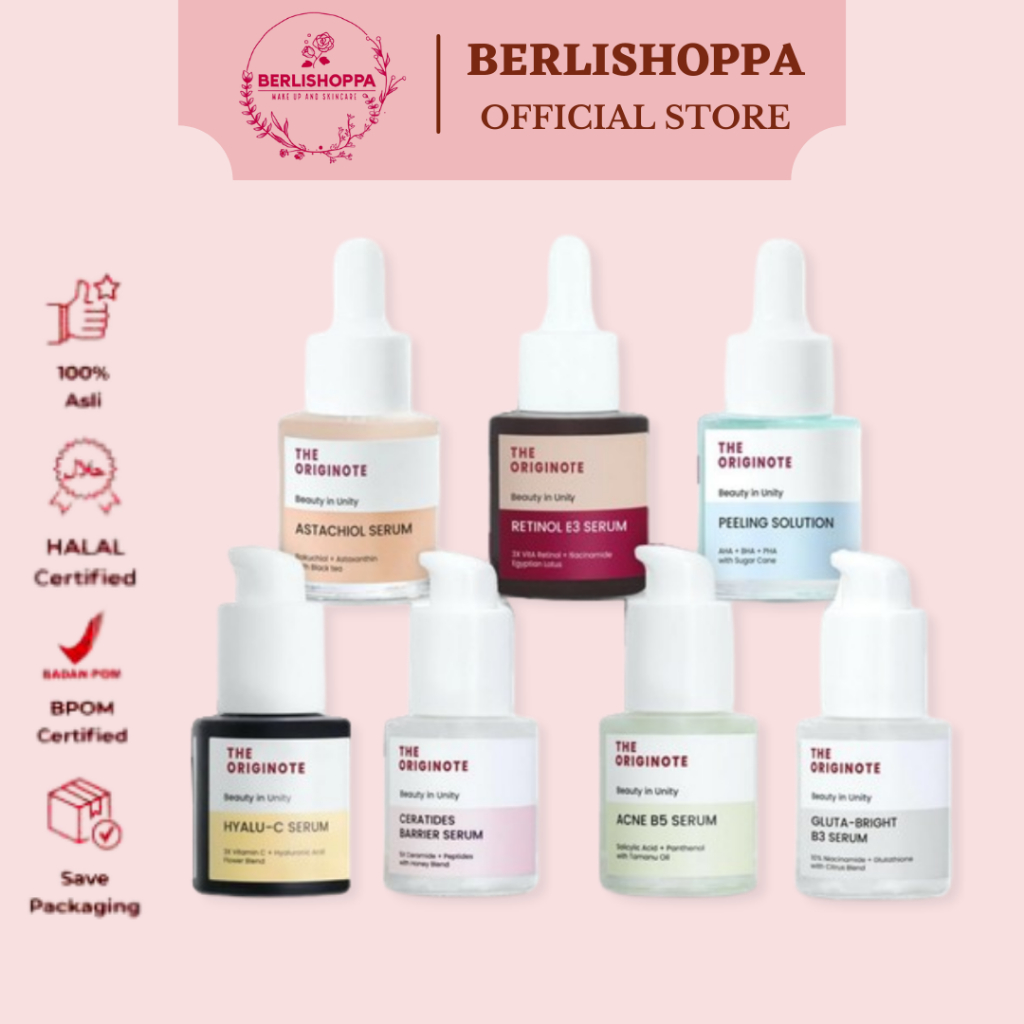 Jual THE ORIGINOTE Serum / Bright B3 / Retinol B3 / Acne B5 / Astachiol ...